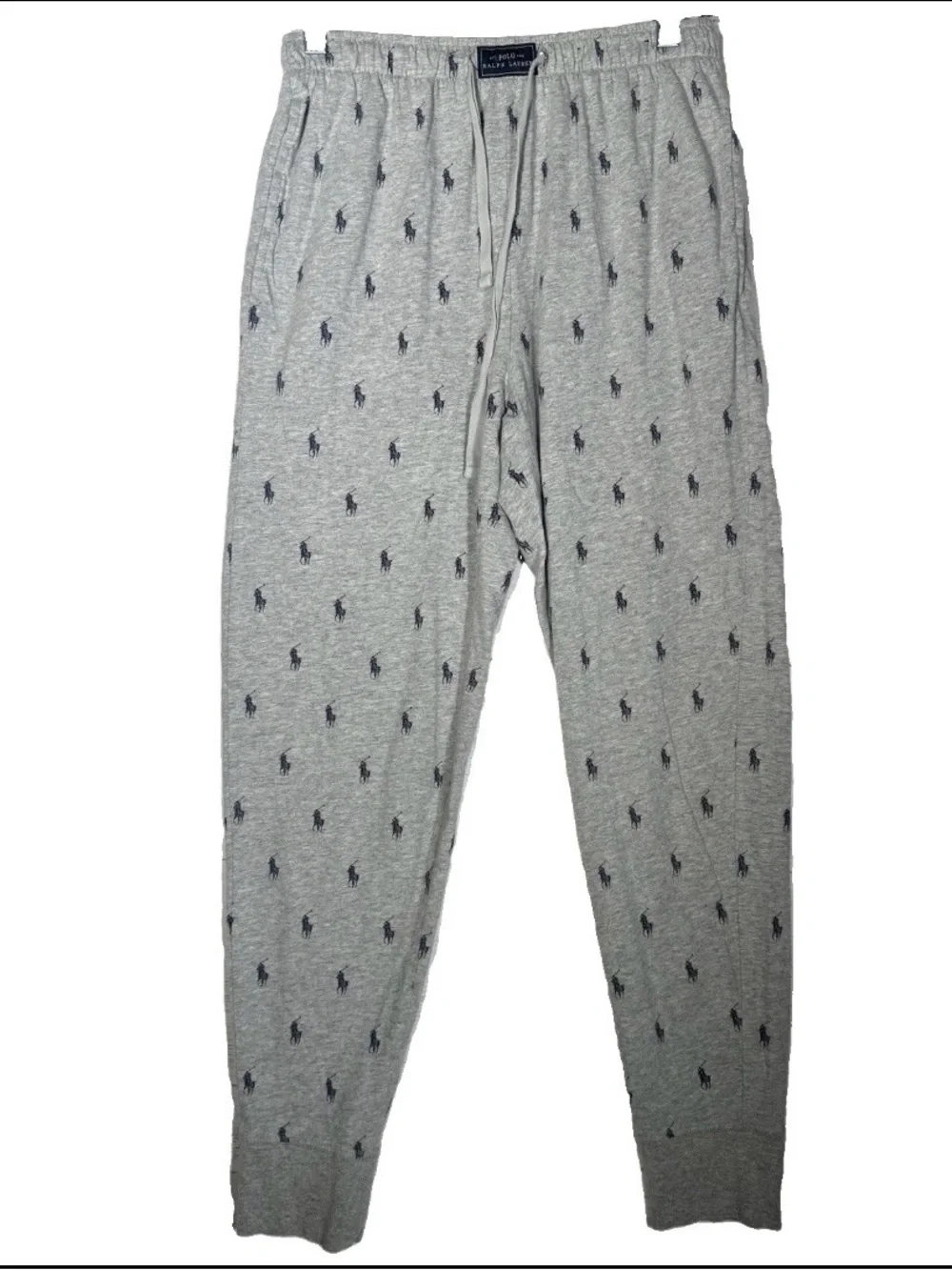Polo Ralph Lauren All Over Pony Print Sleepwear Joggers Pants Gray Men’s Small